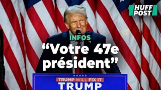 Donald Trump revendique sa victoire à l’élection présidentielle américaine [upl. by Ellen54]