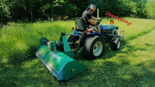 57 inch flair mower on Iseki TX 2140 4WD 🚜 [upl. by Eentirb]