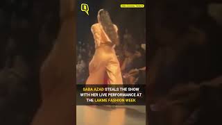 Saba Azad Steals the Sow With Her Live Performance at Lakme Fashion Week  Quint Neon [upl. by Daiz]