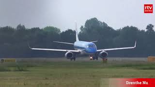 Vluchten Schiphol wijken uit naar Eelde vanwege slecht weer [upl. by Elma901]