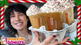 Trying Dunkins HOLIDAY MENU [upl. by Eal559]