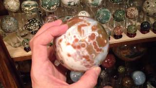 My Crystal Ball Collection Part 1 Ocean Jasper Spheres [upl. by Woodruff]