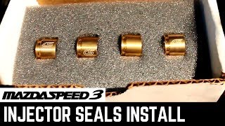 Mazdaspeed 3  Corksport Injector Seals Install [upl. by Nelra]