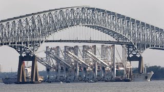 Videón látható ahogy pillanatok alatt összeomlik a baltimorei Francis Scott Key híd [upl. by Knowles]