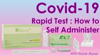 Covid 19 rapid antigen test  How to self administer [upl. by Par]