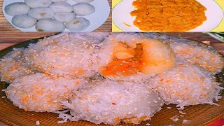 PALITAW WITH MANGO FILLING  rice flour recipe  palitaw [upl. by Eirised333]