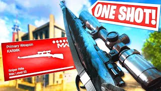 ONE SHOT KAR98 LOADOUT in WARZONE 3 😍 Best KAR98k Class Setup  MW3 [upl. by Muhcon507]