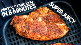 The BEST Air Fryer Chicken Breast In 8 MINUTES  SUPER JUICY [upl. by Enineg]