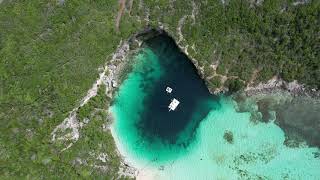 Deans Blue Hole • 4K Aerial • Long Island Bahamas • 2022 [upl. by Desmond]