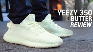 ADIDAS YEEZY BOOST 350 V2 BUTTER REVIEW [upl. by Onyx]