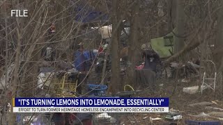 Effort to turn former homeless encampment into recycling center [upl. by Bobseine]