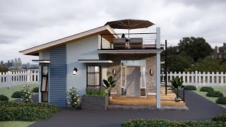 3Bedroom Small House 29x33 ft  9x10 m with Stunning Rooftop Space [upl. by Omora]