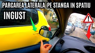 PARCAREA LATERALĂ CU SPATELE PE STÂNGA în spațiu limitat explicată pas cu pas  Școala de șoferi [upl. by Hgielanna]