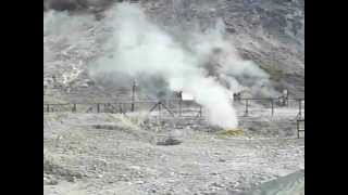 Italy Smoking fumarole in Pozzuoli Solfatara [upl. by Bunting]