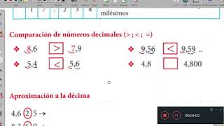 Números decimales con aproximación a la decima 4to de primaria [upl. by Manouch]