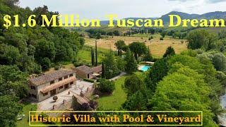 Tuscan Dream Villa for Sale Historic Volterra Property with Pool amp Vineyard [upl. by Pietrek838]