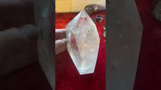 Clear quartz with green chloride phantoms 6 18quot tall chloride [upl. by Ruth]