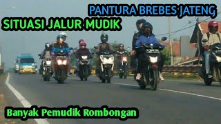 SITUASI TERKINI PEMUDIK PADATI JALUR PANTURA BREBES [upl. by Liscomb]