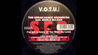 1998 The Urban Dance Orchestra feat Marla McLean  Ive Got To Know Eric Kupper Vocal RMX [upl. by Oirobil563]