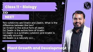 Two cytokinins are kinetin and Zeatin What is the difference between the two a Kinetin is the [upl. by Anasus]