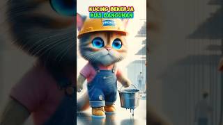 KUCING BEKERJA KULI BANGUNAN  Kucing lucu  Kucing Cat Catlover [upl. by Gemina19]