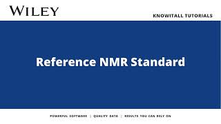 KnowItAll Software NMR  Reference NMR Standard [upl. by Faludi]