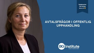 Avtalsfrågor i offentlig upphandling [upl. by Anuhsal]