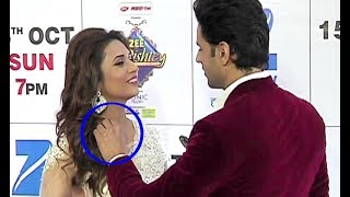 Divyanka Tripathi And Vivek Dahiya CUTE At Zee Rishtey Awards 2017 [upl. by Collayer]