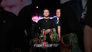 Canelo NO LONGER Undisputed Shows up without IBF belt in Berlanga face off [upl. by Annaes676]