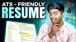 How to make a PERFECT RESUME in 10 Minutes 🤯  resume format for freshers tamil [upl. by Acirne]