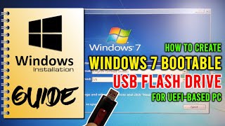 How To Create Windows 7 Bootable USB FlashPen Drive For UEFIBased PC [upl. by Christyna]