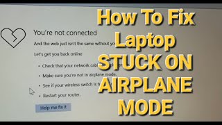 Easy Fix Airplane mode wont turn off on Dell amp Lenovo amp Windows Laptops [upl. by Euf]