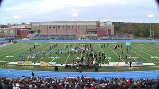 Stoughton HS Marching Black Knights and Color Guard October 28 2018 [upl. by Lemhar]