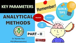 Key Parameters Method Validation qualitycontrol pharmaceutical analysis [upl. by Namialus732]