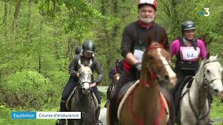 Pays basque  un ultratrail à cheval autour du lac de SaintPée [upl. by Shelbi]