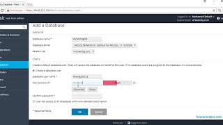 Plesk  Part 2  How to create or Add new database [upl. by Adelbert]