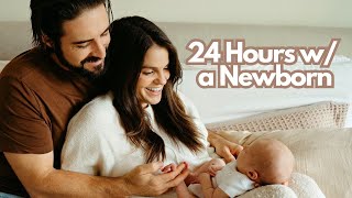 24 Hours with A Newborn  Day in the Life of a New Mom Reality [upl. by Matti]