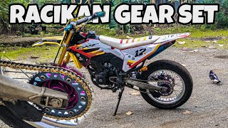 RACIKAN GEAR SET CRF 150 L UNTUK WHEELIE ONE HAND [upl. by Whang]