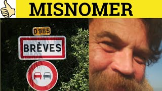 🔵 Misnomer Misnomer Meaning Misnomer Examples Misnomer Definition [upl. by Nannoc888]