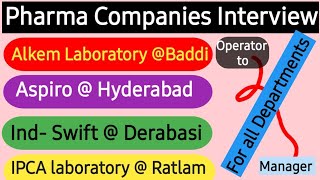 Pharma Industry walkin interviews  Pharma companies interviews Job in pharma company interviews [upl. by Eintirb54]