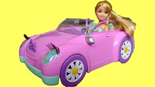 Pink Sparkle Girls Car Surprise Unboxing amp Playtime  Funville Barbie Toy Car Kids Fun Review [upl. by Dorsman]