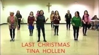 Last Christmas Line Dance Wham Choreo by Tina Hollen [upl. by Teeniv]