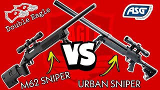 AIRSOFT SNIPER COMPARISON REVIEW AND TEST WITH HUMAN TARGET [upl. by Baelbeer]