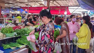 Thailand  Sattahip fresh market  Chon Buri Province [upl. by Aube927]