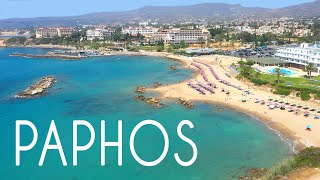 PAPHOS Check out any hotel and its beach for 1 minute  Cyprus [upl. by Einhoj930]