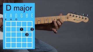 How to Play a D Major Open Chord  Guitar Lessons [upl. by Giaimo]