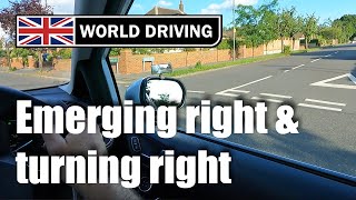 How To Emerge Right at Junctions amp Turning Right UK Driving Lesson [upl. by Thacker]