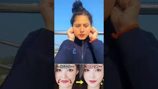 😱♨️yoga for droopy mouth corner saggy faceAntiaging try it daily 🤯📛shorts [upl. by Ahseena]