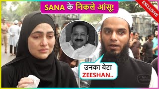 Sana Khan BREAKS DOWN In Tears Mufti Anas Worried For Baba Siddiques Family [upl. by Ylrebme243]