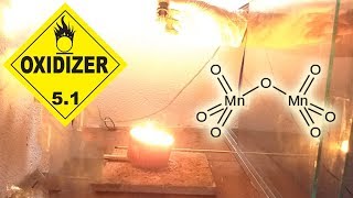 Manganese Heptoxide  Mn2O7  Making and Testing  Hypergolic Reaction [upl. by Akineg]